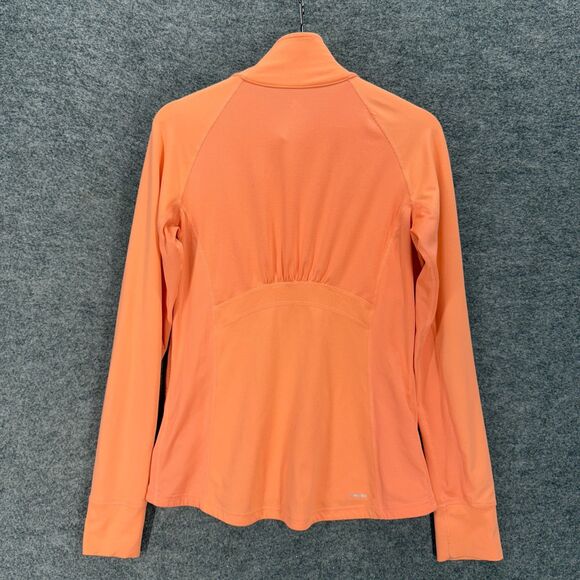 Adidas Activewear Track Jacket Women M Medium Orange Zipper Long Sleeve Active - Picture 2 of 7
